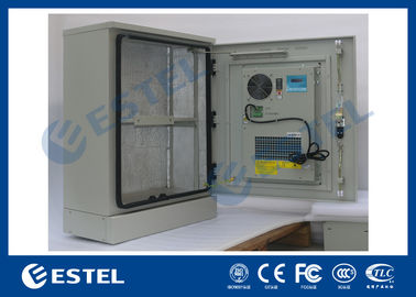 خزانة اتصالات خارجية من الفولاذ المقاوم للصدأ مع نظام تبريد / مكيف هواء من نوع حاوية الاتصالات