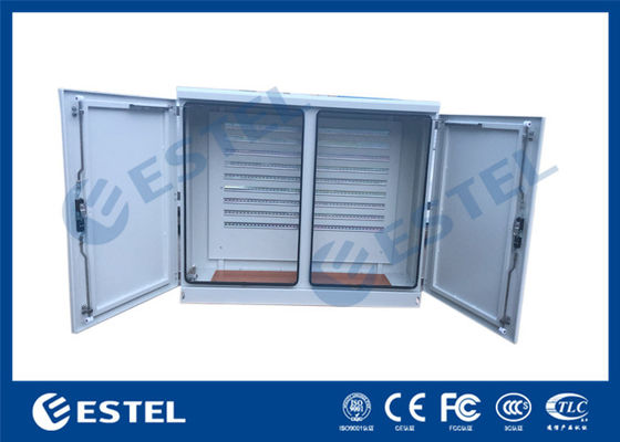 Stainless Steel Two Bay Base Station Cabinet DIN Rail Power Distribution Enclosure