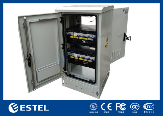 خزانة اتصالات خارجية مع نظام طاقة اتصالات 18 كيلو واط 300 أمبير، خزانة معدات اتصالات مقومات إمداد الطاقة المستمر