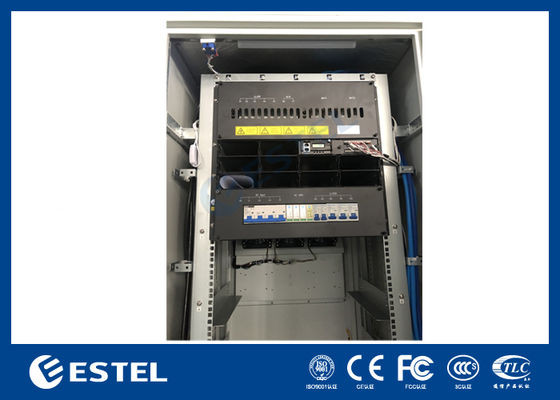 خزانة طاقة الاتصالات و 32U خارجية بطارية خزانة مع لوحة توزيع الطاقة والبطارية حماية ضد السرقة