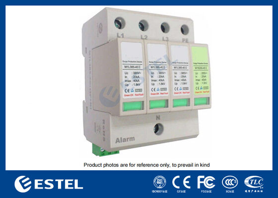 M1L385-40 II جهاز الحماية من التفوق (SPD) لتوزيع الطاقة - 40kA التيار التفوق ، 230V / 400VAC ، منفذ إنذار عن بعد ، تركيب DIN Rail ، IP20 ، حماية الفئة C