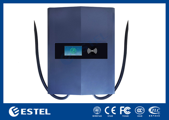 شاحن سريع للسيارات الكهربائية مزدوج السلاح DC 40kw 3Ph Wall Box شاحن للسيارات مع حجرة IP54