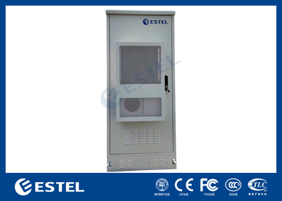 19 بوصة 32U خارجية خزانة الاتصالات باب واحد مع 1500W التبريد مضاد للسرقة ثلاثة نقاط القفل