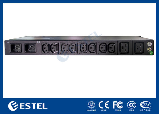 200-240VAC 2x16A إدخال مزدوج محول رف PDU مع KN-1 مراقبة الحماية