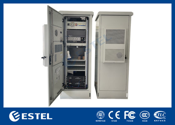 خزانة الاتصالات في الهواء الطلق مع بطارية ATS وكاميرا لنظام الطاقة للاتصالات