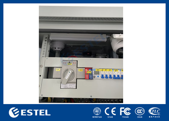 خزانة الاتصالات في الهواء الطلق مع بطارية ATS وكاميرا لنظام الطاقة للاتصالات