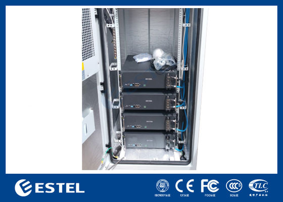 خزانة اتصالات خارجية مع نظام طاقة اتصالات 18 كيلو واط 300 أمبير، خزانة معدات اتصالات مقومات إمداد الطاقة المستمر