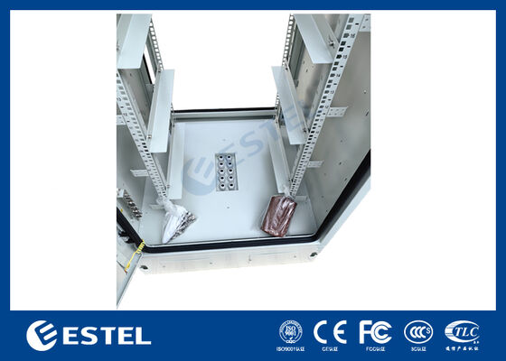 خزانة رف خارجية مقاس 19 بوصة 32U بتصنيف IP65 مع مراوح تبريد وإضاءة LED وأمان لتطبيقات الاتصالات السلكية واللاسلكية والتطبيقات الصناعية