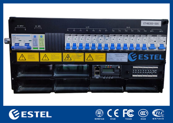 نظام طاقة اتصالات IP55 ذو كابينتين مع مقصورتين من صفين للطاقة والبطارية