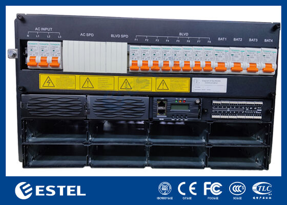 6U Telecom DC48V نظام الطاقة المصلح مع التحكم عن بعد المتكامل