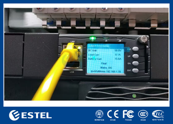 خزانة اتصالات متكاملة 21U IP55 مع نظام مقوم DC48V 24kw LLVD BLVD