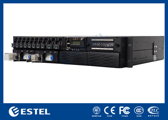 ET48100P5E22 نظام توزيع الطاقة المترددة المثبت على رف لشبكات الاتصالات مع 8 مخرجات إمدادات 2 مدخلات بطارية ومراقبة متكاملة