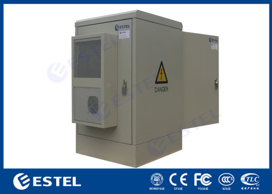 ببابين 16U IP65 في الهواء الطلق خزانة اتصالات أرضية مع مكيف هواء للتبريد