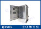 خزانة اتصالات خارجية مقاومة لتسرب الماء IP55 16U مع تصميم مكيف الهواء وقفل مضاد للسرقة